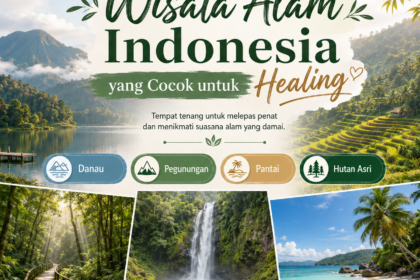 Temukan rekomendasi wisata alam Indonesia yang cocok untuk healing, melepas penat, dan menikmati suasana tenang jauh dari hiruk pikuk kota.