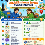 Rekomendasi game offline seru untuk dimainkan berdua tanpa internet, cocok jadi hiburan santai bersama teman, saudara, atau pasangan.